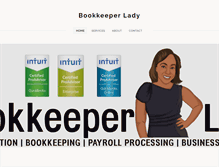 Tablet Screenshot of bookkeeperlady.com